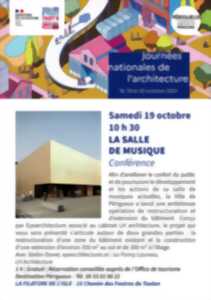 photo Journées nationales de l'architecture - Conférence - La salle de musique