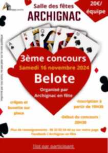 photo 3e concours de belote à Archignac