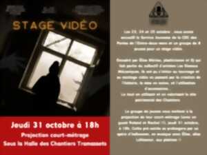 photo Projection court-métrage d'halloween