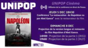 photo UNIPOP : Conférence - La restauration du Napoléon vu par Abel Gance