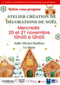 Atelier de création de décoration de Noël