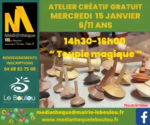 photo ATELIER CRÉATIF 6/11 ANS « TOUPIE MAGIQUE EN BOIS »