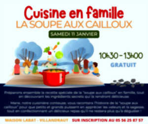 photo Atelier cuisine conté en famille La soupe aux cailloux