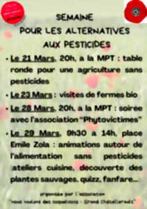 Semaine pour les alternatives aux pesticides : du 20 au 30 Mars