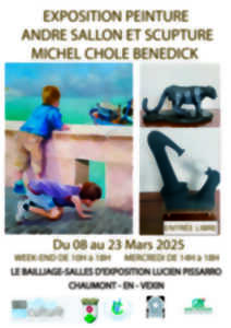 photo Exposition de peinture André Sallon et sculpture Michel Chole Benedict