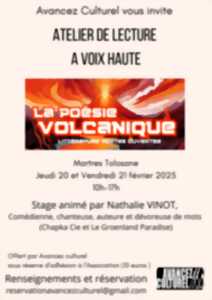 photo LA POÉSIE VOLCANIQUE - ATELIER DE LECTURE A VOIX HAUTE