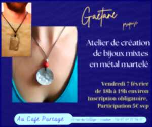 Atelier de création de bijoux mixtes en métal martelé