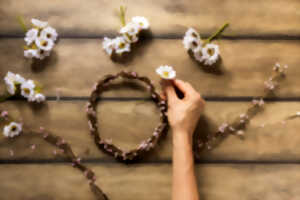 Atelier floral :  Couronne de fleurs séchées