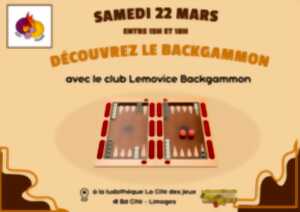 Initiation Backgammon - La Cité des jeux - Limoges