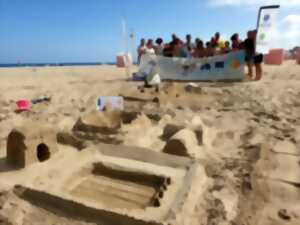 photo Concours de châteaux de sable en famille - Camping Ametza