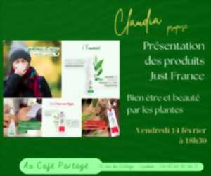 photo Claudia propose une présentation des produits Just France