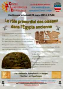 photo CONFÉRENCE - LE RÔLE PRIMORDIAL DES OISEAUX EN ÉGYPTE ANCIENNE