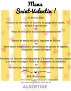 Menu Saint-Valentin Chez Albertine