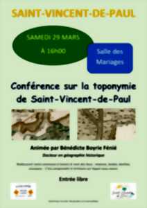 Conférence sur la toponymie