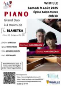 photo AEICW : Concert : Grand Duo à 4 mains pour piano de Léopoldine Blahetka par Shoko Hayashizaki et Michael Hagemann.