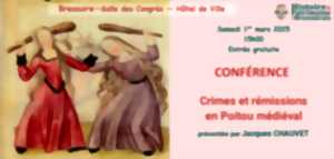 photo Conférence - Crimes et rémissions en Poitou médiéval