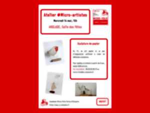 photo Atelier sculpture de papier avec la micro folie