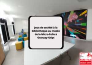 photo Jeux de société à la bibliothèque au musée de la Micro-Folie à Granzay-Gript