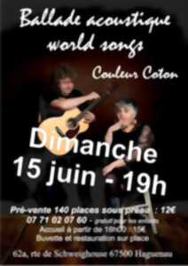 photo Concert Acoustic ballades and world songs 