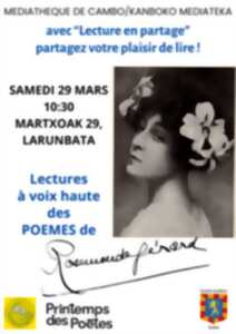 Lectures à voix haute des poèmes de Rosemonde Gérard