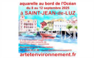 Aquarelle, stage au bord de l'Océan, à Saint-Jean-de-Luz