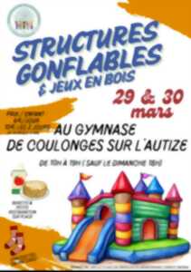 Structures gonflables et jeux en bois