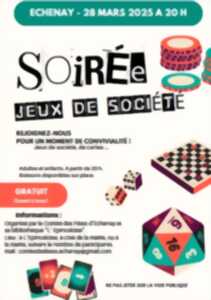 SOIRÉE JEUX DE SOCIÉTÉ