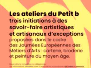 photo JOURNÉES EUROPÉENNES DES MÉTIERS D'ART: LES ATELIERS DU PETIT B