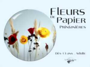 photo Création de fleurs printanières en papier au Moulin du Got