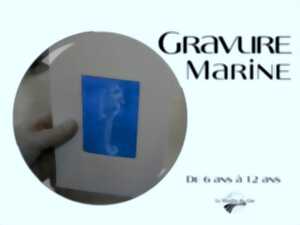 Gravure marine au Moulin du Got