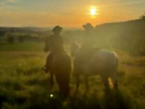 photo Balade à cheval au coucher du soleil