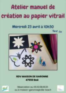 Atelier manuel de créations au papier vitrail