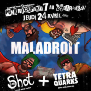 photo Punk Rock Party 7 au BaRàBraV : Maladroit, Les SHOT et Tetraquarks