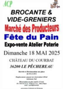 photo Brocante, marché fermier et fête du pain.