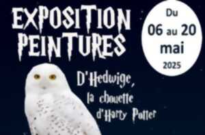 photo Expo peinture d’Hedwige, la chouette d’Harry Potter