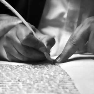 photo Calligraphie latine et arabe