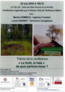 photo CONFERENCE : LA FORET, LA HAIE : DE QUOI PARLONS NOUS ?