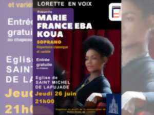 photo Marie France EBA KOUA en tournée Française