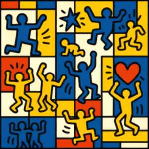 photo Artistes en carton : Quand Mondrian rencontre Haring