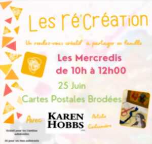 photo Les ré'créations - Cartes postales brodées