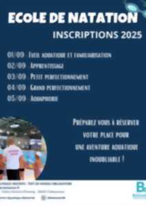 photo Inscriptions École de Natation – Saison 2025-2026